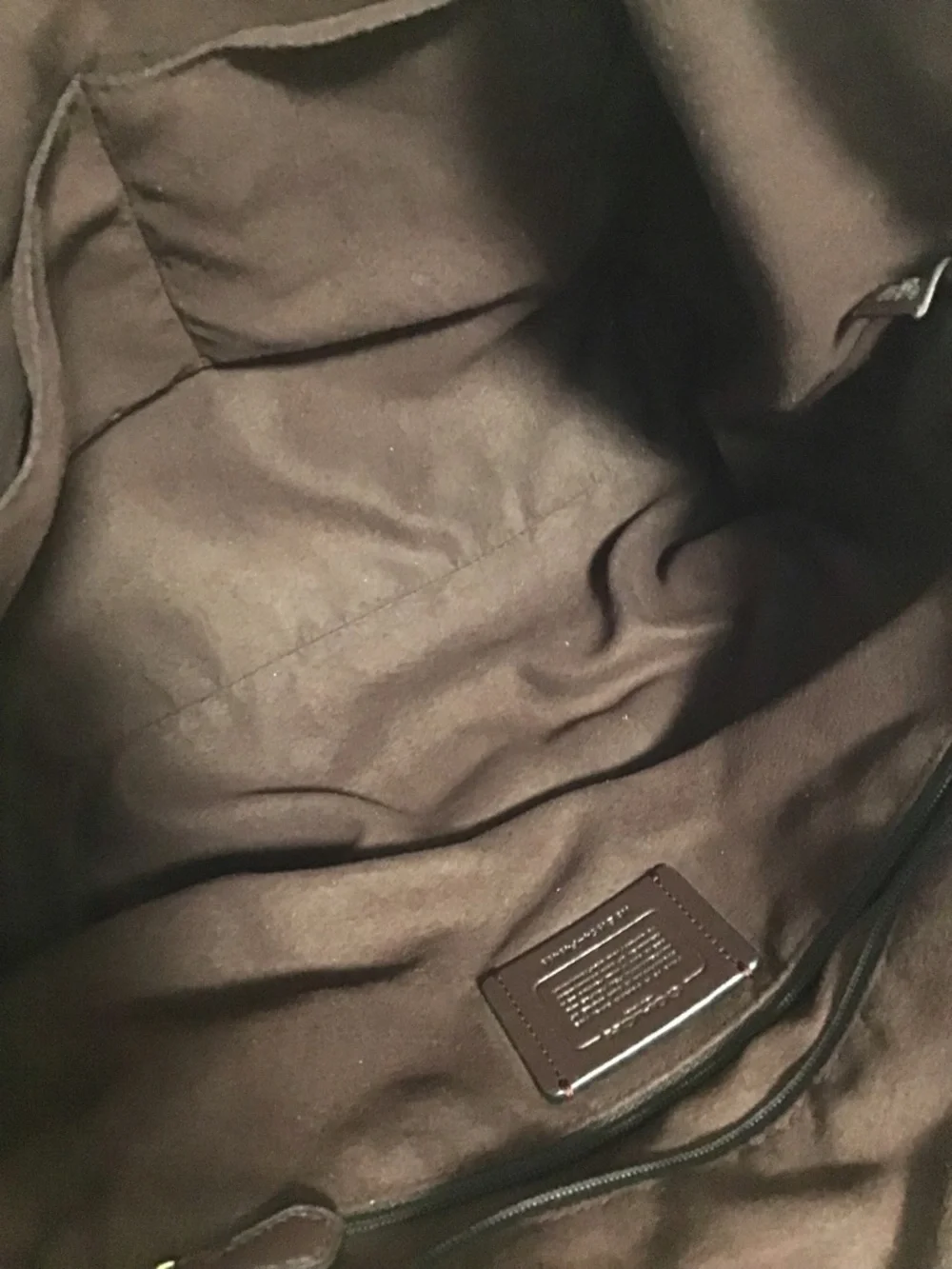Coach Ava Chain Tote in Signature Embossed Leather Black EUC